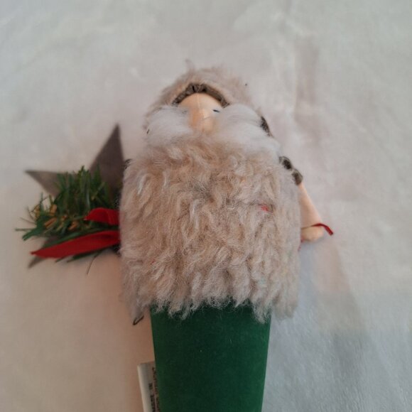 Fire Robin Christmas Cone Puppet Elf Santa Green Velvet Lobster 16" Vermont Made - Picture 4 of 12